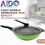 Marble frying Pan / Wok Pan 30cm Original Fry Wok Pan Wok Pan GLASS SET
