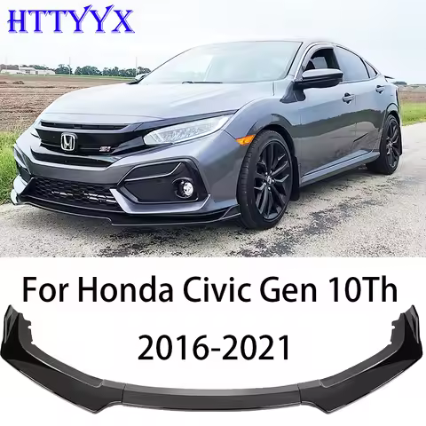 HTTYYX Car Front Bumper Splitter Lip Diffuser Body Kit Spoiler Guard for Civic Hatchback/Sedan/Coupe