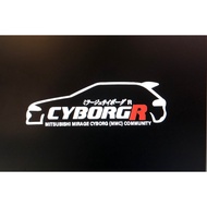 Cyborg r sticker For Mirror