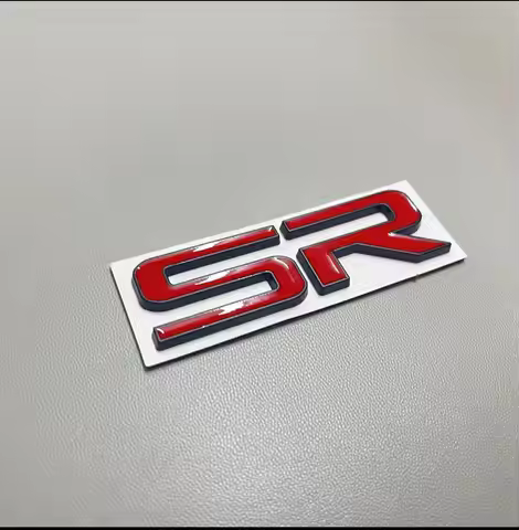 ONE PIECE CAR STYLING LETTER SR 3D METAL CAR STYLING EMBLEM STICKER CAR ACCESSORIES