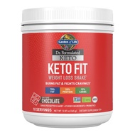 Garden of Life Dr. Formulated Keto Fit Weight Loss Shake - Chocolate Powder, 10 Servings, Truly Gras