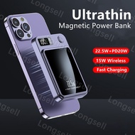 Magnetic Power Bank True 10000mAh Fast Charging PD20W Wireless Powerbank Portable For iphone Samsung