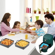 JIYAN2866 Reusable Air Fryer Liners 9" Large Size Silicone Air Fryer Lining Pad Portable Heat-Resist