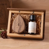 【快速出貨】黑胡桃木經絡推油梳按摩油禮盒 附送禮紙袋 聖誕禮物