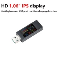 Penguji USB KWS-MX23 Definisi Tinggi Paparan IPS 1.06 inci Meter Voltan Arus Kuasa Voltmeter Ammeter