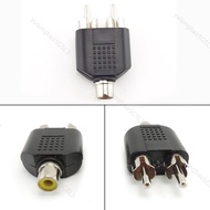 2 RCA Y Splitter connector AV Audio Video Plug Converter cable Male Female Plug 2 in 1 Adapter  SG5L3