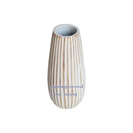 Off-Shaped Wooden Vase Size 6 Inches Height 12