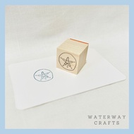 Sand Dollar Wooden Rubber Stamp - Nautical Ocean Beach Stamps - Scrapbook Journal Planner