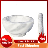 Marble Mortar and Pestle Set Bowl with Spoon Seasoning &amp; Spice Tools Marble Garlic Mortar Bowl for Pepper Grinder