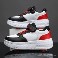 Girl Roller Skating Shoes Autumn New Wear Resistant Four Wheel Detachable Fashion Leather Entertainm