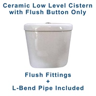 ASHER 2 PIECE CLOSE COUPLED WATER CLOSET SET WALL HUNG CISTERN + S-TRAP WC BOWL WHITE GLOSS TOILET T