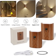 [IN Stock Store] Induction Wall Lamp Sensor Wall Light ED Light Home Hallway Bedroom Wood LED Multip