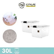 Citylife 30L Multi-Purpose Stackable Storage Container Box With Wheels - M X-6138