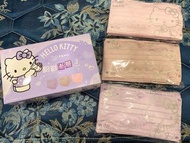 面交/郵寄 ［現貨剩一盒］台灣製 sanrio 幸福物語 鋼印圖案！hello kitty 紫 奶茶 粉紅 醫療用口罩 mask 30入 175x95mm 另有Kuromi!