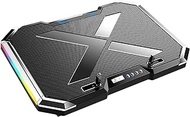 GIENEX Laptop Cooling Pad Ultra Slim Cooler for 12-17 Inch Laptop, Laptop Fan Cooling Stand with 6 Quiet LED Fans, Two USB Port
