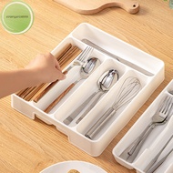 strongaroetrtn 4/5 Compartments Cutlery Organizer Daily Drawer Divider Tray Rectangle Easy Clean Home Kitchen Spoon Fork Separation Box sg