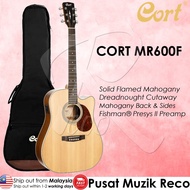 Cort MR600F NS Solid Sitka Top Semi Acoustic Guitar with Bag Fishman Pickup Kapok Gitar Akustik MR600F NS