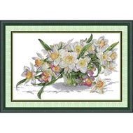 Joy Sunday Stamped Cross Stitch Ktis DMC Threads Chinese Cross Stitch Set DIY Needlework Embroidery Kit-Daffodils 2