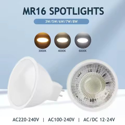 12PCS LED MR16 Spotlights Bulb GU5.3 Lampada 3W 5W 6W 7W AC 110V 220V DC 12V Bombillas Spot Light Re