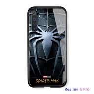 สำหรับRealme 6 Pro Realme 6 Marvel Avengersซูเปอร์ฮีโร่สไปเดอร์แมนสไปเดอร์-Man Spider LogoกันกระแทกSoft Edgeกระจกเทมเปอร์ฝาหลังปลอก