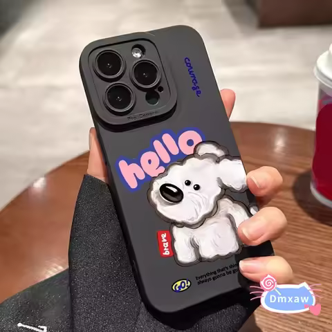For Vivo V30 V29 V27 V25 Pro Lite V29e V27e V25e 5G Phone Case Dog Puppy Label Cartoon Matte Soft Co