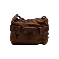 HINSON SHOULDER BAG LEATHER BRW SOLID Direct from Japan Secondhand