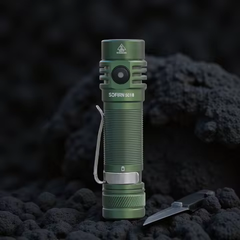 Sofirn SC18 1800lm EDC Flashlight USB C Rechargeable SST40 LED 18650 Torch TIR Optics Lens Lantern w