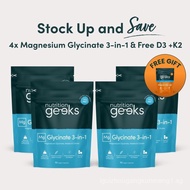 4 x Magnesium Glycinate 3-in-1 (with Free Vitamin D3+K2)