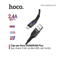 Hoco DU08/DU08 Plus 2.4A fast charging cable Micro super durable parachute cord with integrated Led 