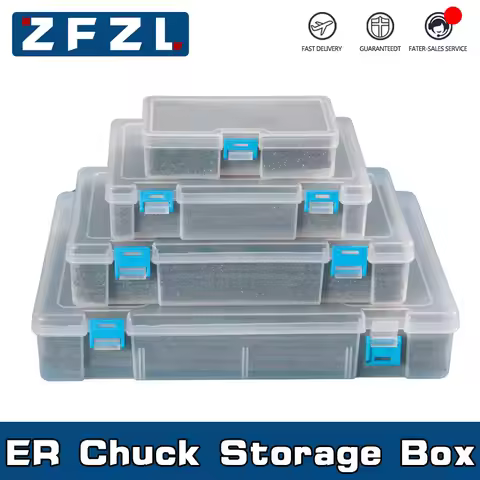1PC ER11 ER16 ER20 ER25 ER32 ER40 Collet Storage Box ER Spring Chuck Plastic Storage Box For CNC Mac
