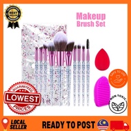 NYLON Beauty Makeup Brush Complete Set Crystal Handle Makeup Brush Foundation Brush Berus Makeup Bru