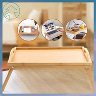 Quality Simple Bamboo Mini Household Food Bed Tray Wooden Desk Breakfast Table Foldable Table Bedroo