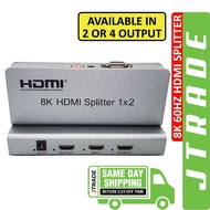 8K 60Hz HDMI 2.1 Splitter Supports 4K and 1080P