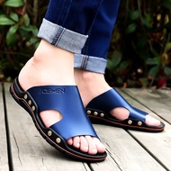 Joemen Sandal Kulit Pria Sendal Selop S 25 Outdoor Traveling