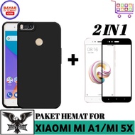 Promo 2in1 Case Xiaomi MI A1 Mi 5X Free TG Anti Gores Layar Premium Anti Bekas Sidik Jari