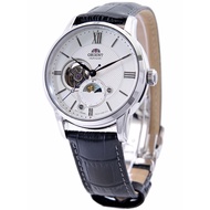 Orient watch Sun &amp; Moon semi-skeleton automatic winding (with manual winding) white overseas model RA-AS0011S10B men's