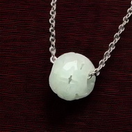 糯綠翡翠雕花珠項鍊 | 天然緬甸玉翡翠A貨| 送禮