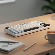 AULA F75 75% Layout RGB Hotswap Keyboard US English Navy Blue LEOBOG Gray Mechanical