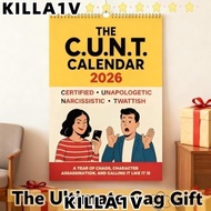 KILLA1V C.U.N.T. Calendar, Thick Paper 2026 Funny Adult Calendar, Planner English Version 12 Months 