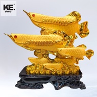 Golden Arowana Fish Statue For HomeDecor /health/ peace/ prosperity and wealth/Gift