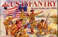 PLASTIC MODEL FIGURES US Infantry, Boxer Rebellion 1900 48 FIGURES IN 12 POSES 1/72 RED BOX 72017