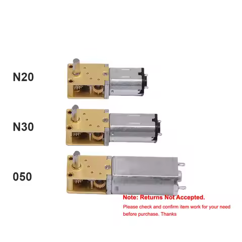 Micro Mini 050 N30 N20 Worm Gear Motor DC 3V 5V 6V 9V 12V 4-762rpm Slow Speed Large Torque 7-Shape A