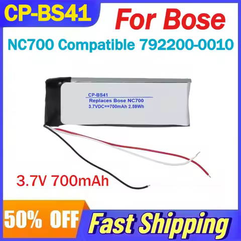 CP-BS41 3.7V 700mAh Headphones Li-Polymer Battery for Bose NC700 Compatible 792200-0010 Rechargeable