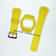 YELLOW STRAP BEZEL BESEL CASIO GSHOCK DW 5600 GWX GRX GB 5600 GW 5000 JELLY DOFF MATTE