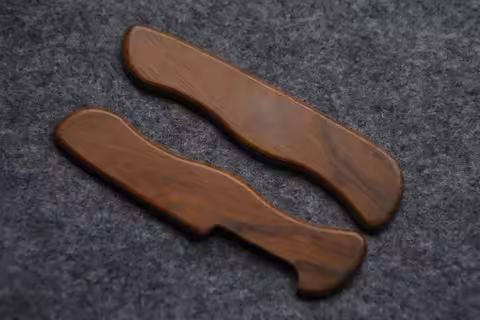 1 Pair Hand Made Desert IronWood Scales with CORK SCREW Cut-Out for 111 mm VICTORINOX SAK MOD