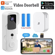Tuya Smart 1080P Wireless Video Doorbell Camera Intercom Door Phone Outdoor WiFi Camera Waterproof Door Bell Home Security Alarm