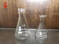 *立騰玻璃*玻璃三角瓶 50～500ml 錐形瓶 三角燒杯 矽膠塞 橡皮塞 實驗玻璃