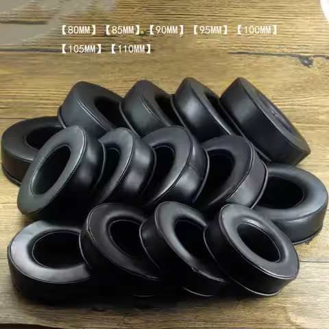 Round Real Sheepskin Ear Pads 80MM 85MM 90MM 95MM 100MM 105MM 110MM For Razer For Sony for AKG Headp