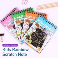 ✅SG Kids Scratch Note book Rainbow Note Birthday Present Children Day Gift Bag Scratching Notebook Goodie Bag Artfarm