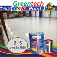 215 LAVENDER WHITE 1L Epoxy paint ( GREENTECH EPOXY ) Cat Lantai / TILES Floor Coating PROTECTIVE WATERPROOF  ( 1 LITER